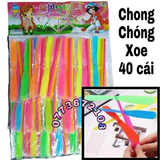 Vỉ 40 cái chong chóng xoe tay bay lên trời, chong chóng chuồn chuồn