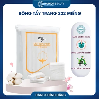 Bông tẩy trang 222 miếng 3 lớp dày dặn cotton 100% dai mềm mịn chính hãng