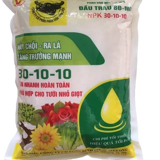 Phân bón đầu trâu MK NPK 30-10-10 1kg cao cấp nảy chồi tăng trưởng mạnh