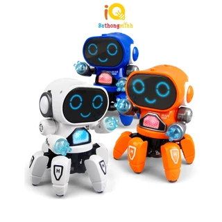 Đồ chơi trẻ em BeThongMinh Robot siêu nhân vui nhộn phát sáng biết nhảy và hát theo nhạc cho bé thông minh