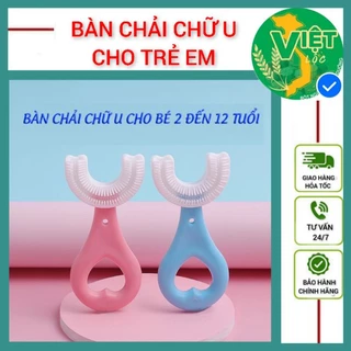 bàn chải cho bé hình chữ u, thiết kế thông mình giúp chải sạch hơn, chất liệu silicon mềm mại phù hợp cho bé từ 2 tuổi