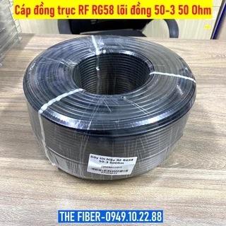 Cáp đồng trục RF RG58 lõi đồng tiêu chuẩn 50OHM 1 lõi