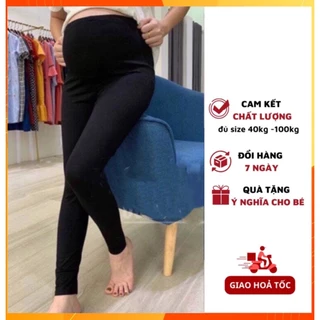 Quần bầu LEGGING có đáp bụng  và chun điều chỉnh chất cotton co giãn  từ 40-80 kg QB456