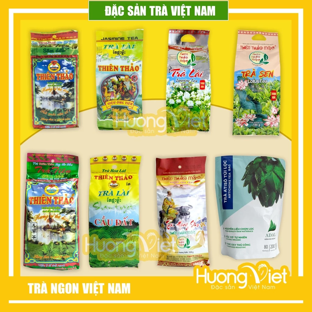 Trà Thiên Thảo, trà lài, trà sâm dứa, trà sen hương vị trà Việt Nam, đặc sản trà Đà Lạt
