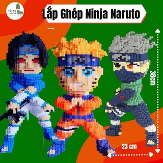 Lắp ghép mô hình 3D Naruto, Kakashi,Sasuke,Luffy,Cáo,Thỏ, Pikachu,Stich Xanh,Mario,.Lắp ghép Size Lớn