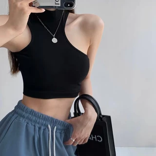 Áo ba lỗ nữ croptop cổ lọ PINKSTORE29 phong cách đường phố cá tính A5243