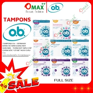 Băng Vệ Sinh Tampon Ob - Facelle - Jessa - Siêu Thấm Hút - Nhỏ Gọn - Dạng Nút - Nhập Khẩu Đức - Đủ Size Giọt Tampons