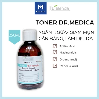 Toner da dầu mụn cho mặt và lưng Dr Medica ACNE | Bielenda