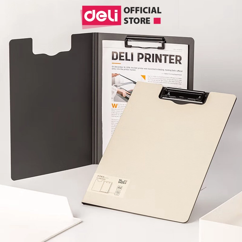 [VOUCHER 20%] Bìa trình ký Deli A4 đôi cao cấp Deli File kẹp giấy học sinh lưu trữ tài liệu văn phòng sang trọng tiện