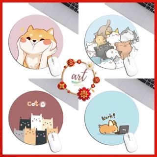 Miếng Lót Chuột, Bàn Di Chuột Tấm Lót Chuột Chơi Game Thủ Mouse Pad - Art House Tròn