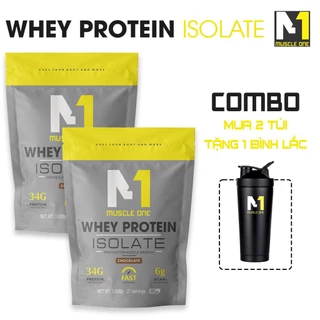 ( FREESHIP )Combo 2 Túi Sữa Tăng Cơ Whey Protein Isolate M1 + Tặng Shaker