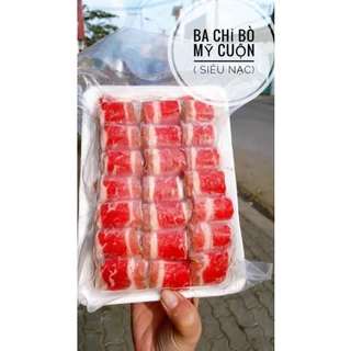 Ba chỉ bò mỹ cuộn. khay 500g