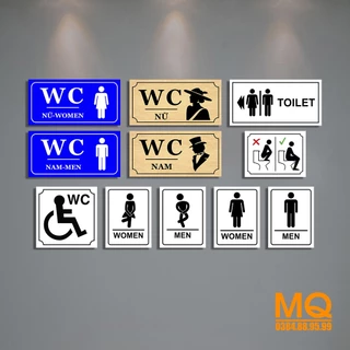 20 Mẫu Biển WC-Biển Toilet Nam Nữ Gắn Nhà Vệ Sinh Tiện Lợi Không Cần Khoan Đục Nơi Công Cộng, Quán Ăn, Nhà Hàng, Cafe...