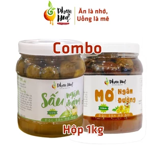 Combo sấu ngâm đường mơ ngâm đường Phan Huệ hộp 1kg vị chua ngọt đặc Sản Hà Nội
