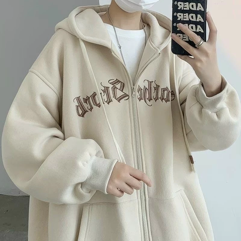 Áo khoác hoodie zip nam nữ 2 túi thêu chữ BATHE STORB form rộng jacket unisex có khóa kéo vải nỉ bông dày mịn