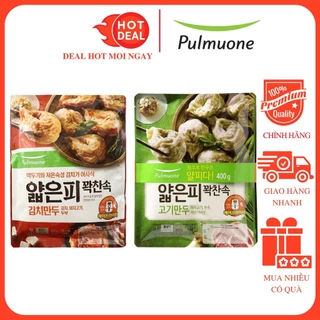 Bánh Bao Vỏ Mỏng Pulmuone Nhân Thịt/Nhân Kim Chi Gói 440G