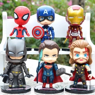 Mô Hình Avenger Bộ 6 nhân vật siêu anh hùng cao 8-9cm hàng chất lượng cao - Figure Tượng Avenger