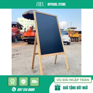 Bảng menu nhà hàng chân gấp, KT: 60x120cm( Tặng phấn, bông lau + bút dạ quang)o