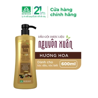 [BIG 600ML+ 60ML KM TRONG CHAI] Dầu gội dược liệu Nguyên Xuân Bồng bềnh  Dành cho da đầu dầu bết HƯƠNG HOA