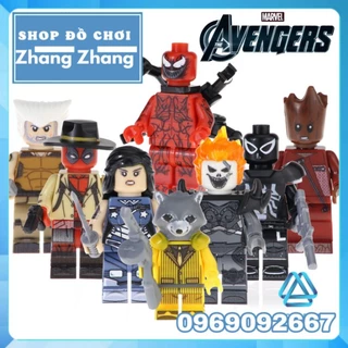 Đồ chơi Xếp hình Deadpool - Wolverine - Groot - Rocket Raccoon - Carnage Minifigures POGO PG8159