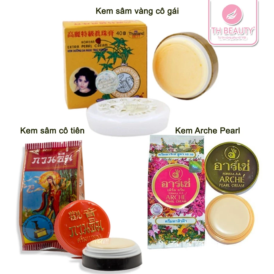 <THẬT 100%> Kem sâm cô tiên, Arche Pearl Thái Lan, Kem sâm vàng tóc xù