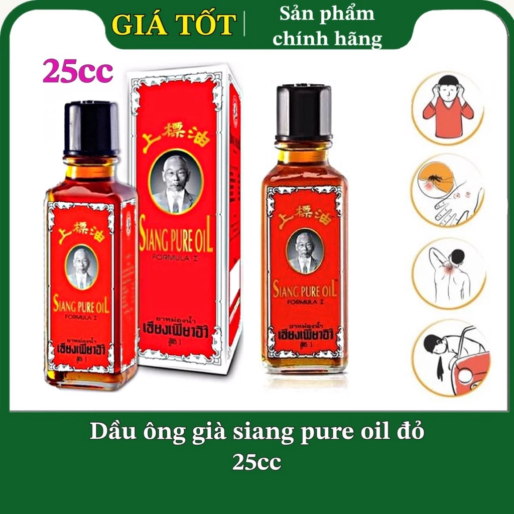 (date 2029) Dầu Ông Già Đỏ -Chữ Vàng 25cc Thái Lan Nội Địa Chính Hãng