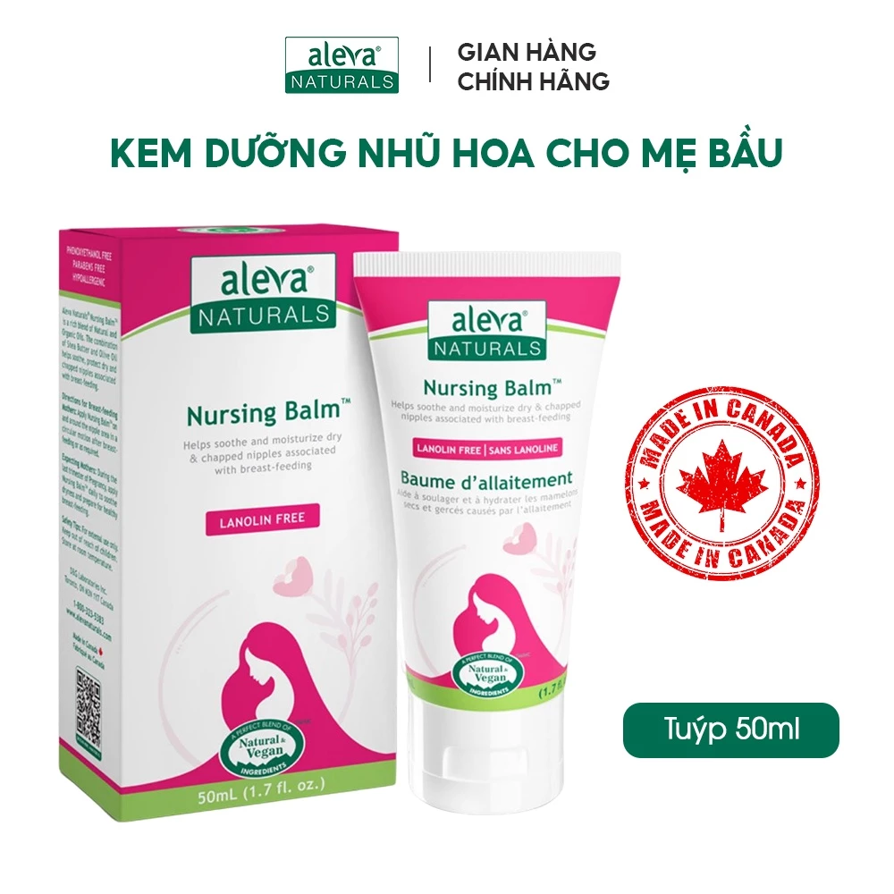 Kem làm mềm, giảm nứt nẻ và dưỡng ti cho mẹ bầu Aleva Naturals (tuýp 50ml)