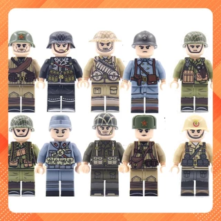 Đồ Chơi Minifigures Các Mẫu Nhân Vật Người Lính Đức Mỹ Liên Xô Trong Thế Chiến II - Đồ Chơi Lắp Ráp Mini