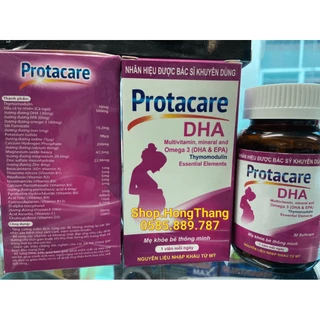 Protacare DHA Viên bổ bà bầu Bổ sung sắt, acid folic, vitamin cho mọi phụ nữ mang thai và cho con bú