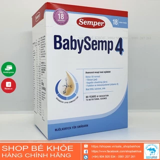 Sữa bột Semper 3, 4 - Baby Semp Thụy điển 800gr (Mẫu mới - Date mới nhất)