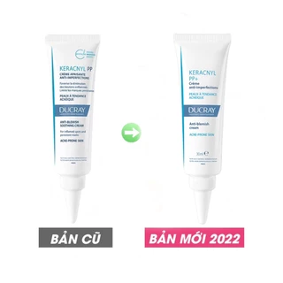 [MẪU MỚI 2022] Kem Dưỡng Giảm Mụn Viêm Mờ Thâm Ducray Keracnyl PP+ Anti-Blemish Soothing Cream 30ml