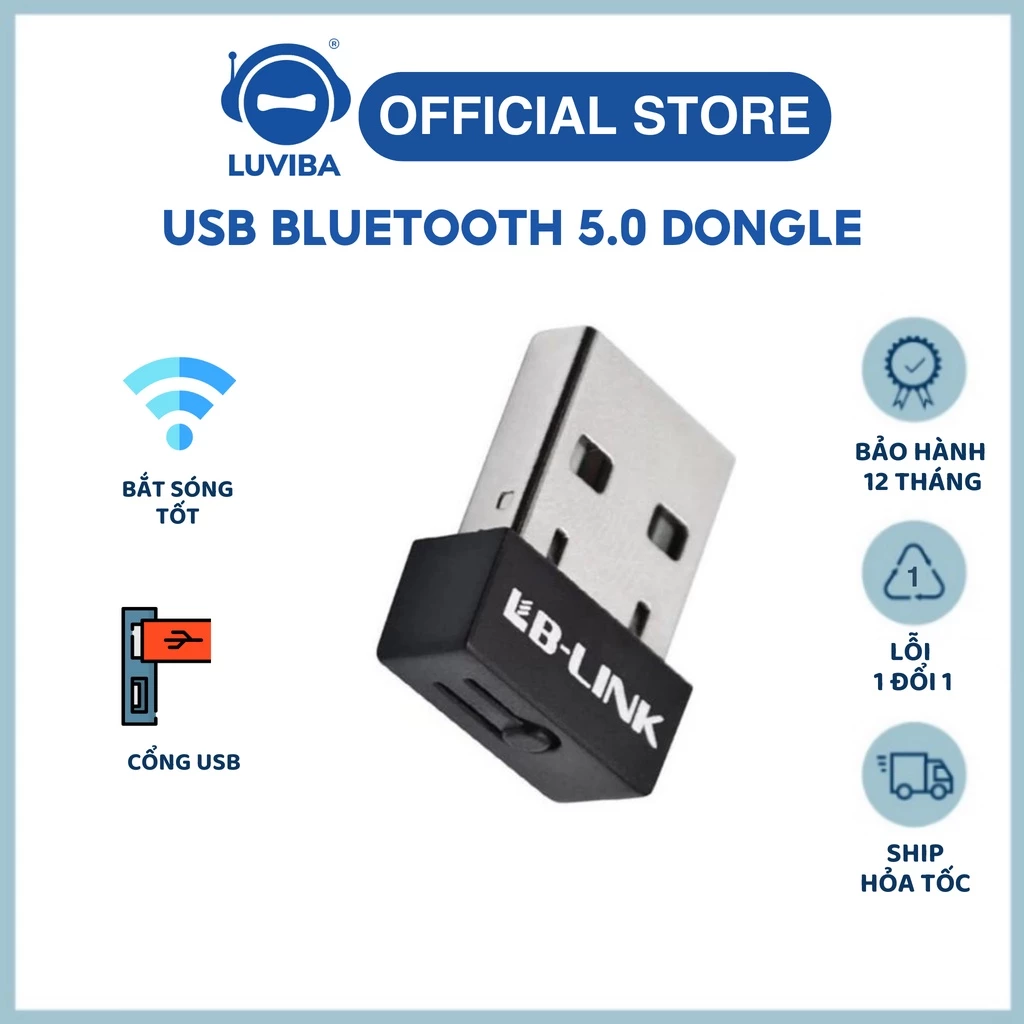 USB bluetooth 5 0 dongle cho pc cho laptop LUVIBA UB50