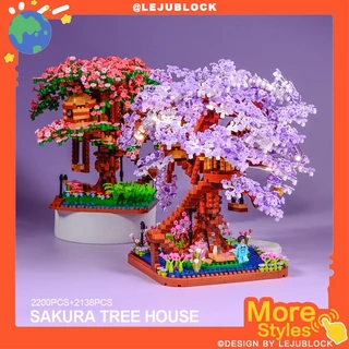 khối xây dựng xe lửa sakura nhà cây anh đào nano block cảnh đường phố phong cách nhật bản hoa đồ chơi cho trẻ em cabin cây rừng quà sinh nhật cho bạn gái mô hình kiến trúc Fuji Mount câu đố cây cảnh lego