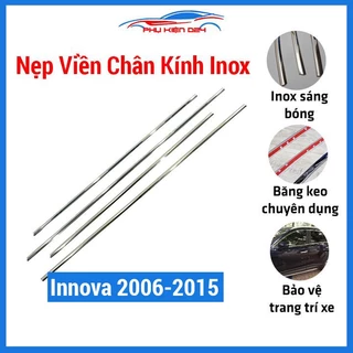 Bộ nẹp viền chân kính inox Innova 2006-2007-2008-2009-2010-2011-2012-2013-2014-2015