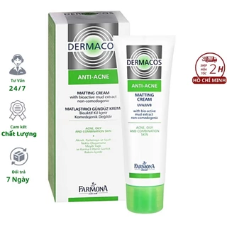 Kem dưỡng da kìm dầu Dermacos Anti – Acne Matting Cream 50ml Ba Lan, Kem dưỡng ngừa mụn, giảm bóng dầu