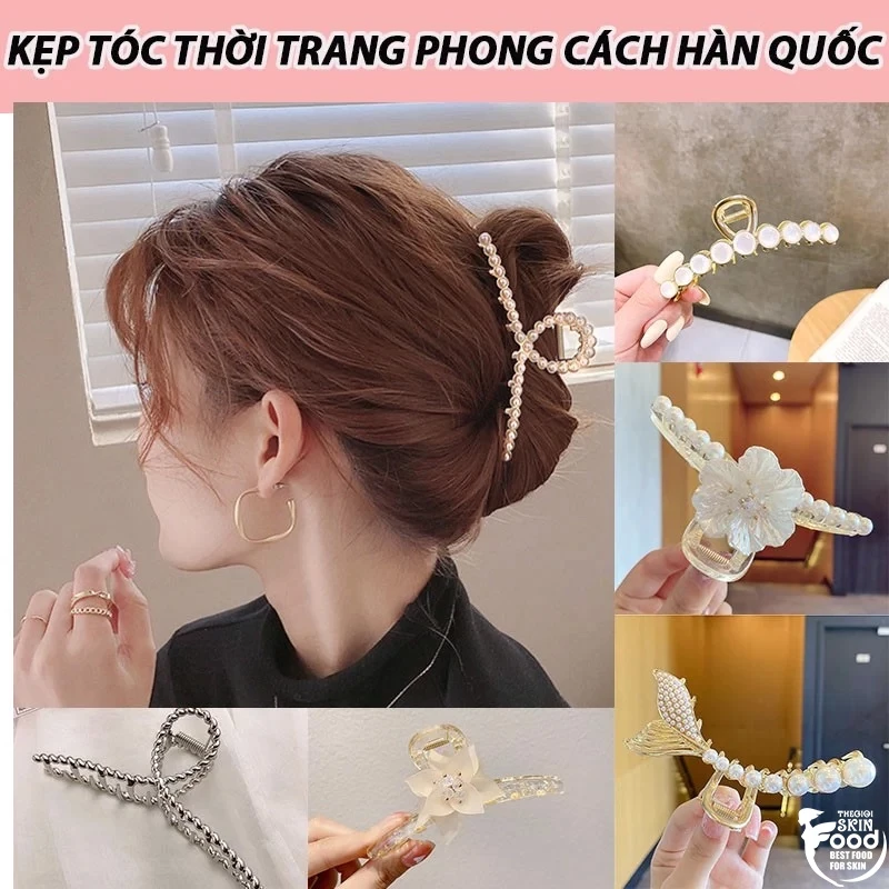 Kẹp Tóc Kiểu Dáng Thời Trang Phong Cách Hàn Quốc TOOLA Bow Hair Claw Clips