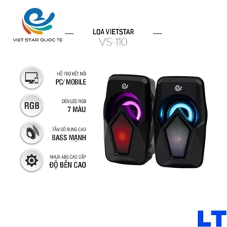 Loa vi tính Việt Star Quốc Tế Vietstar VS-110, USB hiệu ứng LED RGB,kết nối tai nghe chính hãng