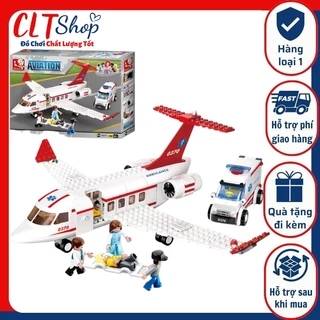 Đồ chơi xếp hình lắp ráp máy bay Airbus Plane cứu hộ cứu thương B3070 335 chi tiết CLTShop