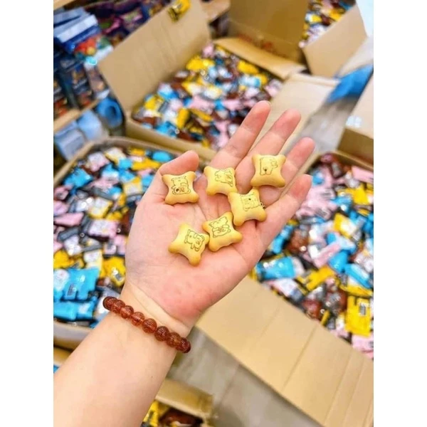 1 thùng 80 gói bánh gấu mix đủ vị siêu ngon