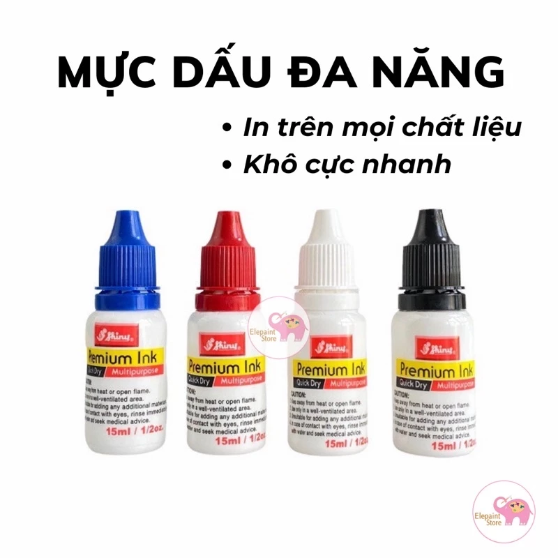 [CHÍNH HÃNG] Mực dấu đa năng Shiny in trên mọi chất liệu