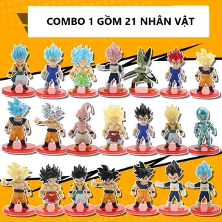 [ Vũ Trí Ba ] Combo Mô Hình Chibi Nhân Vật Dragon Ball