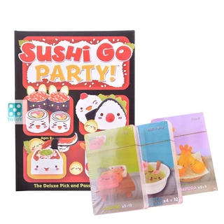 Bộ trò chơi thẻ bài Sushi Go party! (Hộp lớn bản tiếng anh) Boardgame ẩm thực giải trí siêu hấp dẫn