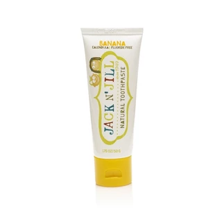 (HẠN DÙNG 10.2024) Kem đánh răng hữu cơ cho bé Jack N Jill Natural Banana Toothpaste 50g