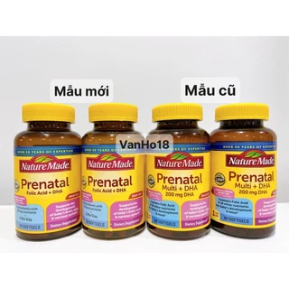 Viên uống Nature Made Prenatal (Multi) Folic Acid +DHA 200mg