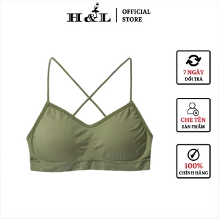 Áo bra nữ 2 dây chéo lưng có mút mỏng thể thao năng động HLBOUTIQUE B5507