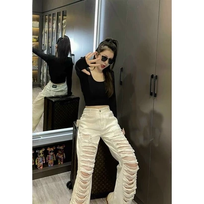 Áo croptop xỏ ngón siêu ôm body tôn dáng