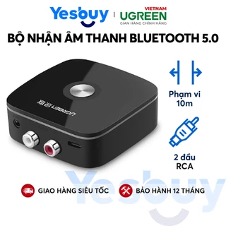 Bộ nhận âm thanh Bluetooth 5.0 đầu ra 3,5mm + 2 đầu RCA UGREEN 30445