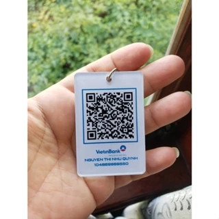 Móc khóa mã Qr code tiện lợi kích thước 6cm nhỏ gọn tiện lợi chất liệu mica in sắc nét và Áo siêu bền đẹp