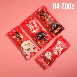 Túi kẹo nougat Lợn đỏ H04 (200c)