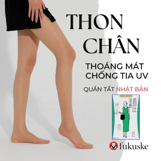 Quần tất thon chân chống tia UV nội địa Nhật Bản Fukuske có bảo hộ mềm mịn làm thật màu da độ bó 11pHa